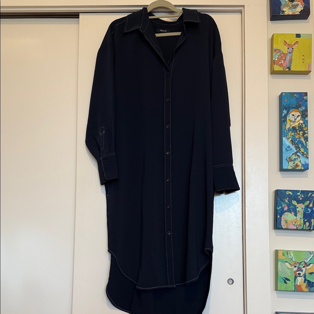Madewell Navy Blue Shirt Dress